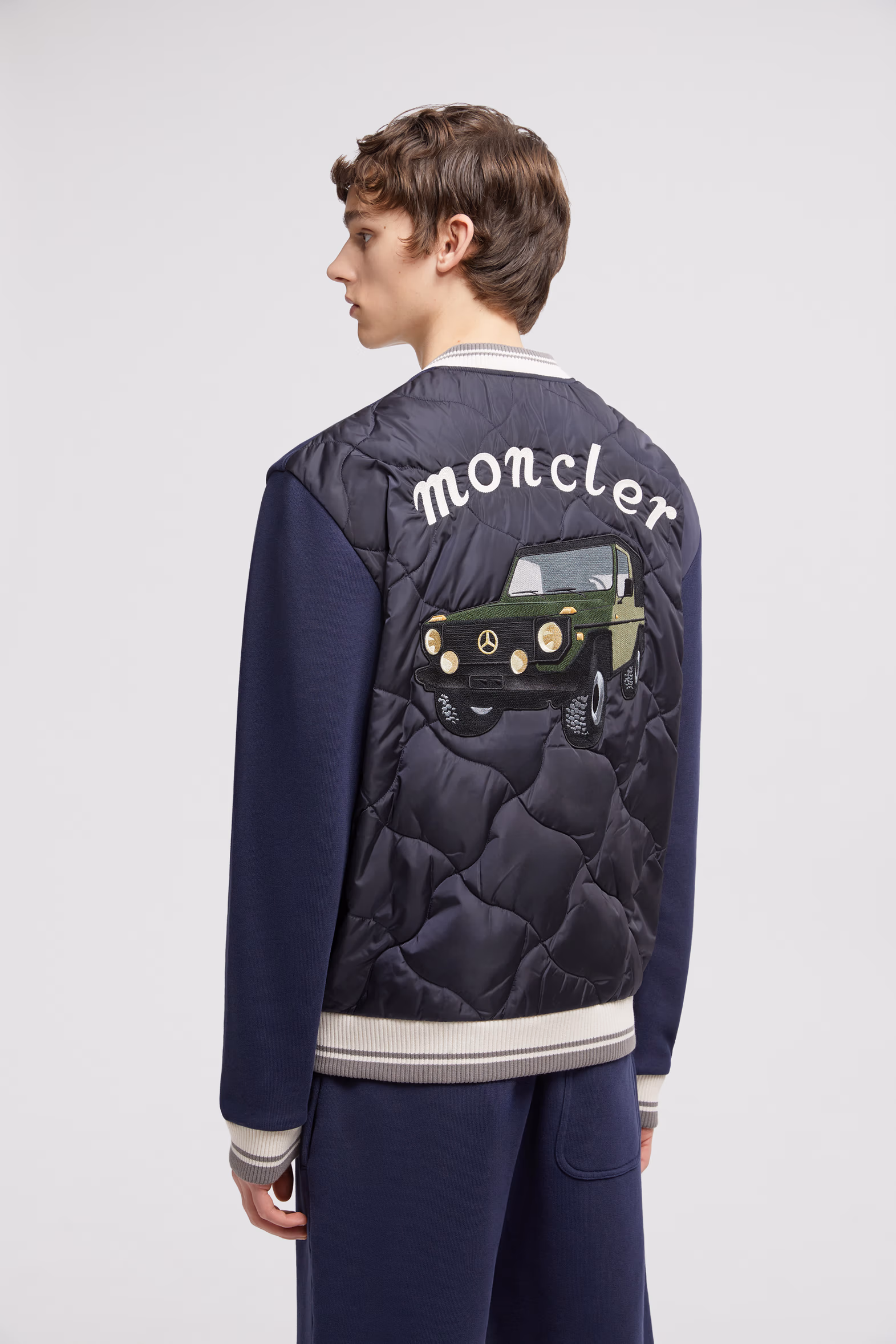 Moncler x Mercedes-Benz by NIGO Padded Cotton Sweatshirt Men Navy Blue Moncler 5